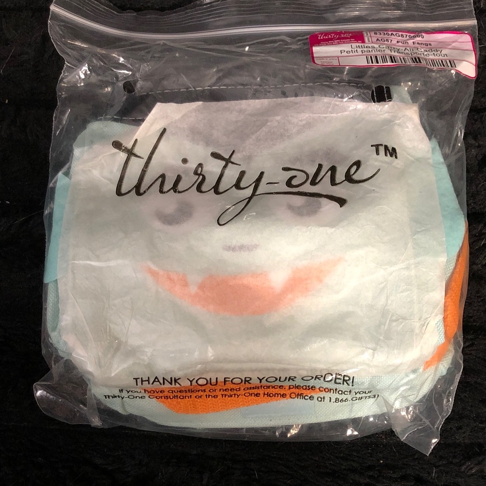 Thirty-One Multicolor Tote with Orange and Blue Accents